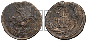 Полушка 1766 года ЕМ (ЕМ, Екатеринбургский монетный двор)