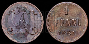 1 пенни 1881 года