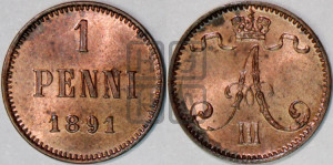 1 пенни 1891 года