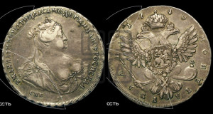 1 рубль 1740 года СПБ (петербургский тип)