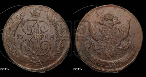 5 копеек 1788 года ММ (ММ, Красный  монетный двор)