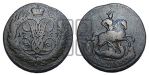 2 копейки 1757 года (гурт сетчатый)