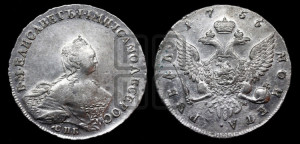 1 рубль 1756 года СПБ / I M (СПБ, портрет работы Скотта)