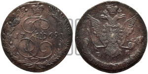 5 копеек 1769 года ЕМ (ЕМ, Екатеринбургский монетный двор)