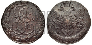 5 копеек 1791 года ЕМ (ЕМ, Екатеринбургский монетный двор)