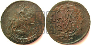 2 копейки 1757 года (гурт сетчатый)