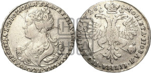 Полтина 1726 года (Портрет влево, бюст внутри надписи)