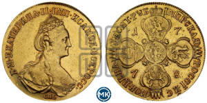 10 рублей 1778 года СПБ (новый тип, шея длиннее)