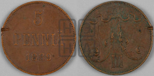 5 пенни 1889 года