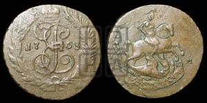 2 копейки 1763 года СПМ (СПМ, Санкт-Петербургский монетный двор)
