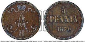 5 пенни 1870 года
