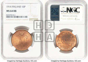 10 пенни 1914 года