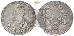 1 рубль 1726 года (Портрет влево, Московский тип, хвост орла узкий)