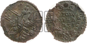 Полушка 1731 года (крест державы простой)