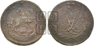 2 копейки 1757 года (гурт сетчатый)