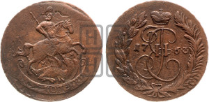 2 копейки 1763 года ММ (ММ, Красный  монетный двор)