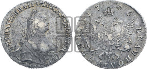 Полуполтинник  1766 года ММД/EI (с шарфом на шее)