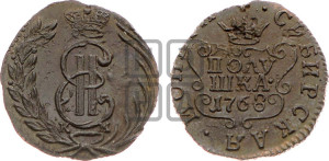 Полушка 1768 года КМ (для Сибири)