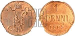 1 пенни 1905 года