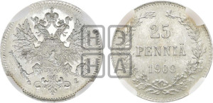 25 пенни 1909 года L