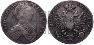 1 рубль 1712 года G (портрет работы С.Гуэна)