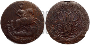 2 копейки 1761 года (гурт сетчатый)