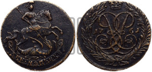 2 копейки 1761 года (гурт сетчатый)