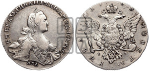 1 рубль 1768 года ММД/EI ( MMД, без шарфа на шее)