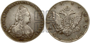 1 рубль 1786 года СПБ/ЯА (новый тип)