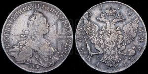1 рубль 1773 года СПБ/ѲЛ ( СПБ, без шарфа на шее)
