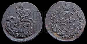 Полушка 1784 года КМ (КМ, Сузунский монетный двор)