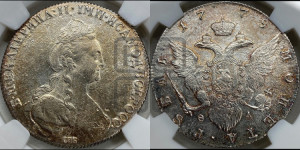 1 рубль 1778 года СПБ/ѲЛ (новый тип)