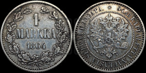 1 марка 1864 года S