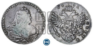 1 рубль 1738 года (московский тип)