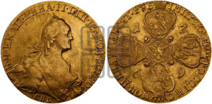 10 рублей 1769 года СПБ (без шарфа на шее)