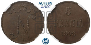 5 пенни 1898 года