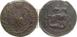 2 копейки 1757 года (гурт сетчатый)