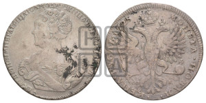 1 рубль 1725 года (Портрет влево, Петербургский тип, без знака монетного двора)