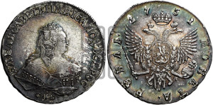 1 рубль 1751 года СПБ / I M (СПБ под портретом)