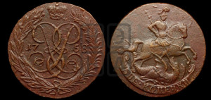 2 копейки 1758 года (гурт сетчатый)