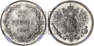 25 пенни 1909 года L