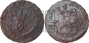 2 копейки 1758 года (гурт “ЕКАТЕРИНБУРГСКОГО ДВОРА”)