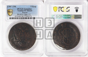 5 копеек 1787 года ТМ (ТМ, Таврический монетный двор)