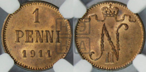 1 пенни 1911 года