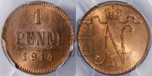 1 пенни 1914 года