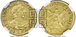 2 рубля 1718 года L (портрет в латах)