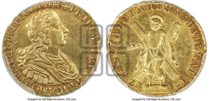 2 рубля 1727 года. Новодел.