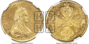 5 рублей 1781 года СПБ (новый тип, шея длиннее)