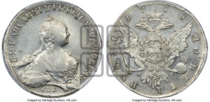 1 рубль 1759 года СПБ / Н К (СПБ, портрет “Ивановский”)