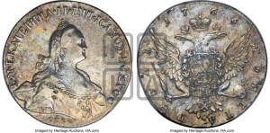 1 рубль 1766 года СПБ/ЯI ( СПБ, без шарфа на шее)